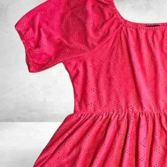 Lane Bryant Romantic Boho Coral Pink Summer Style Peplum Blouse Plus Size 18/20 - Picture 10 of 14